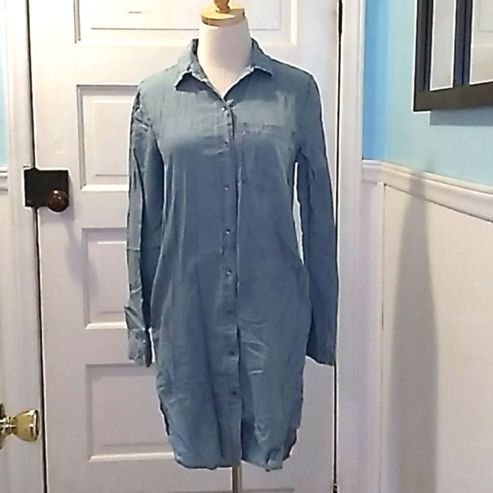 True Craft denim jeans mini dress tunic medium